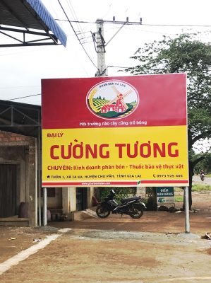 Thi công biển quảng cáo đại lý Cường Tương tỉnh Gia Lai
